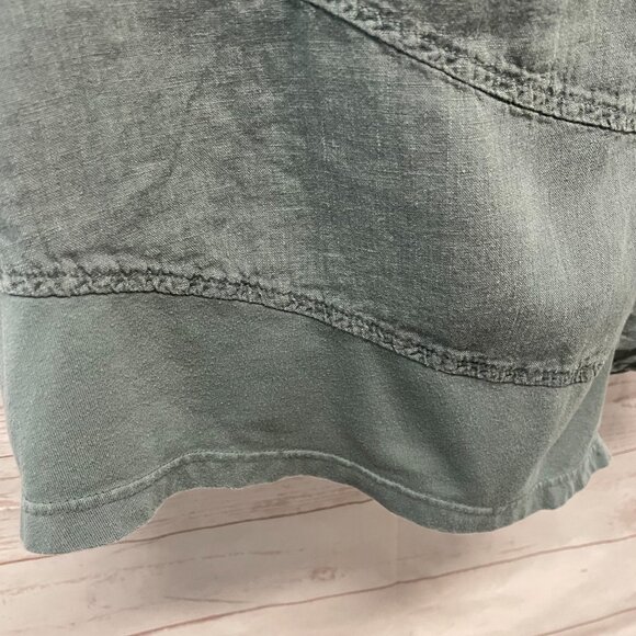 Flax Sage Green Asymmetrical Blouse - Picture 2 of 7